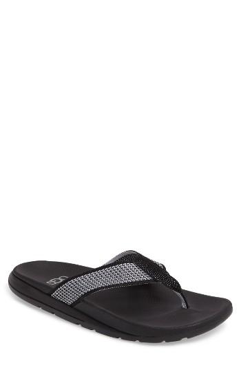 Men's Ugg Tenoch Hyperweave Flip Flop M - Black