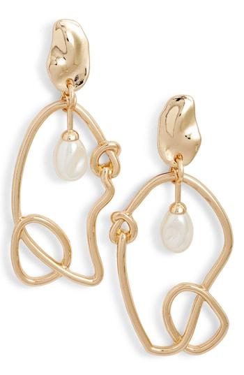 Women's Zhuu Imiation Pearl Twist Earrings
