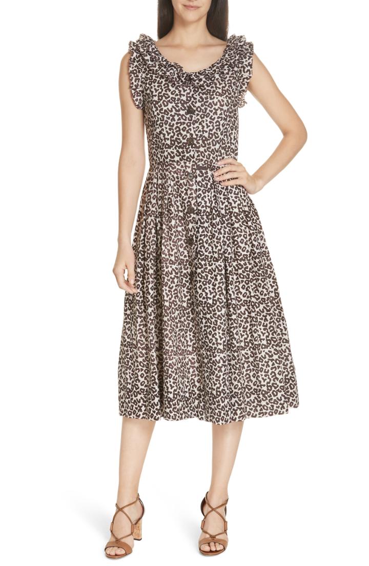 Women's Sea Lottie Leopard Print Dress - Beige