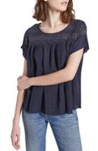 Women's Current/elliott The Smocked Cotton Tee