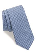 Men's Nordstrom Men's Shop Geometric Silk Blend Tie, Size - Blue