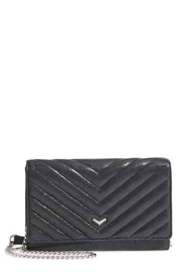 Women's Botkier Soho Calfskin Leather Wallet On A Chain - Black