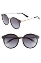Women's Juicy Couture 52mm Round Sunglasses - Black/ Gold