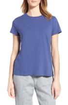 Women's Eileen Fisher Organic Cotton Tee, Size - Blue