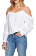 Women's 1.state Cold Shoulder V-neck Top - White