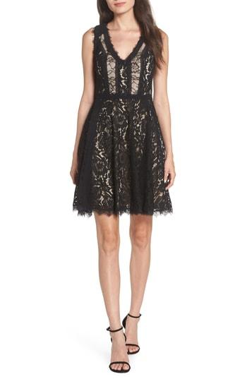 Women's Heartloom Sienna Lace Fit & Flare Dress - Black