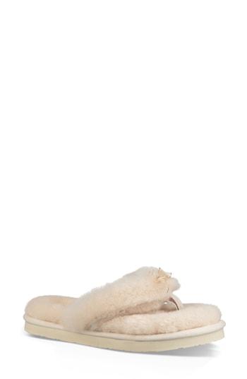 Women's Ugg Fluff Iii Flip Flop Slipper M - Beige