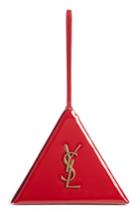 Saint Laurent Pyramid Patent Minaudiere - Red