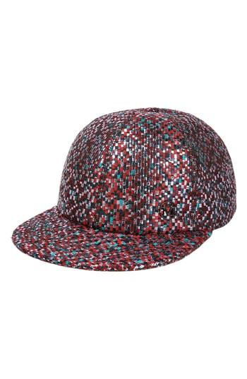 Women's Maison Michel Hailey Lurex Pixel Baseball Cap - Red