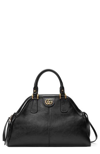 Gucci Medium Re(belle) Leather Satchel - Black