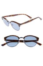 Women's Web 49mm Half Rim Sunglasses - Matte Blue/ Blue