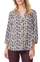 Women's Nydj Pleat Back Blouse - Coral