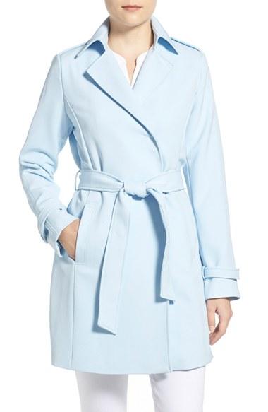 Women's T Tahari Crepe Trench Coat