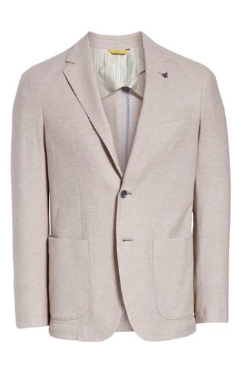 Men's Canali Classic Fit Knit Cotton Blazer Us / 52 Eur - Beige