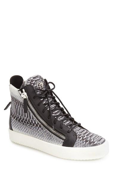 Men's Giuseppe Zanotti Snake Print High Top Sneaker