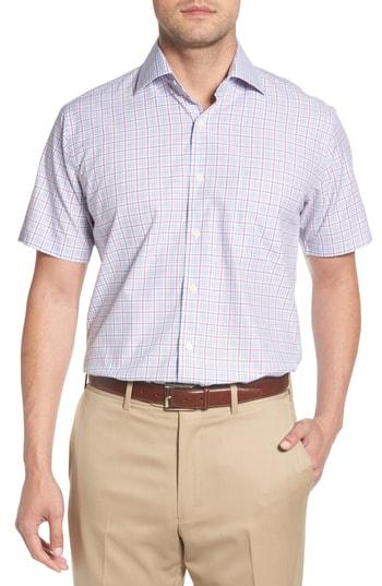Men's Peter Millar Delridge Regular Fit Tartan Sport Shirt - Blue