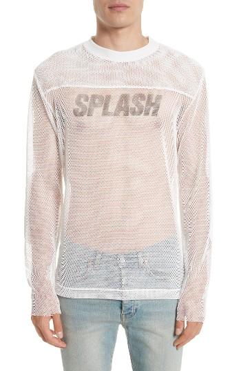 Men's Our Legacy Splash Print Mesh Sweatshirt