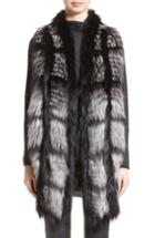 Women's Fabiana Filippi Genuine Fox Fur Front Cashmere Vest