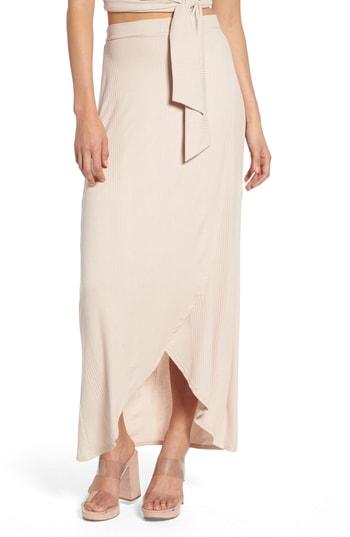 Women's 4si3nna Rib Maxi Skirt - Beige