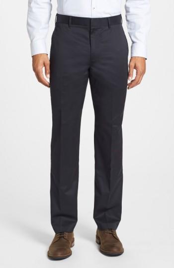 Men's Bonobos 'weekday Warriors' Non-iron Straight Leg Cotton Pants X 34 - Black