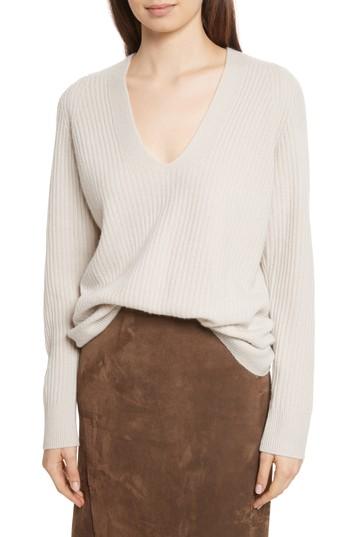 Women's Vince Wool Blend Raglan V-neck Sweater - Beige