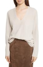 Women's Vince Wool Blend Raglan V-neck Sweater - Beige