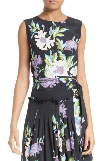 Women's Diane Von Furstenberg Floral Print Silk Shell