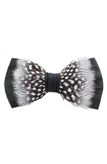 Men's Brackish & Bell North Wind Feather Bow Tie, Size - Black