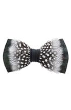 Men's Brackish & Bell North Wind Feather Bow Tie, Size - Black
