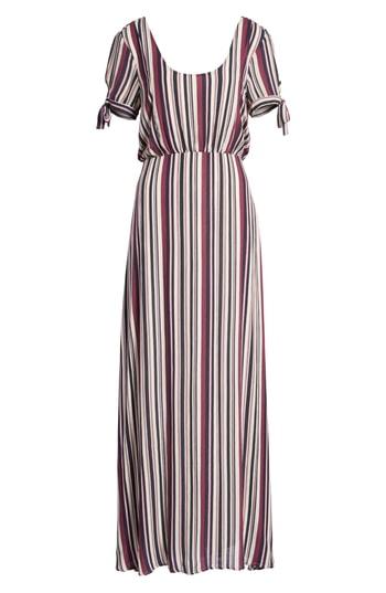 Women's Row A Tie Sleeve Maxi Dress, Size - Black