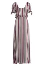 Women's Row A Tie Sleeve Maxi Dress, Size - Black