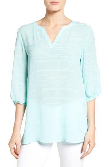Women's Chaus Crinkle Split Neck Top