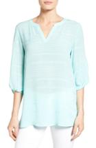 Women's Chaus Crinkle Split Neck Top