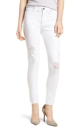 Women's Ag The Farrah High Waist Ankle Skinny Jeans - White