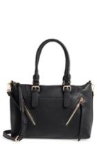 Sole Society Girard Faux Leather Satchel - Black