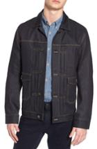 Men's French Connection Workwear Slim Fit Denim Jacket - Grey