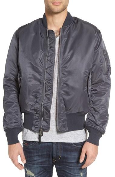Men's Alpha Industries 'ma-1' Slim Fit Bomber Jacket - Blue