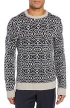 Men's Eidos Patterned Wool Crewneck Sweater