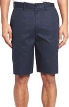 Men's Nordstrom Men's Shop Flat Front Supima Cotton Shorts - Blue