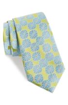 Men's Nordstrom Men's Shop Carnaby Floral Silk Tie, Size - Green