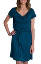Women's Udderly Hot Mama 'chic' Cowl Neck Nursing Dress - Blue/green