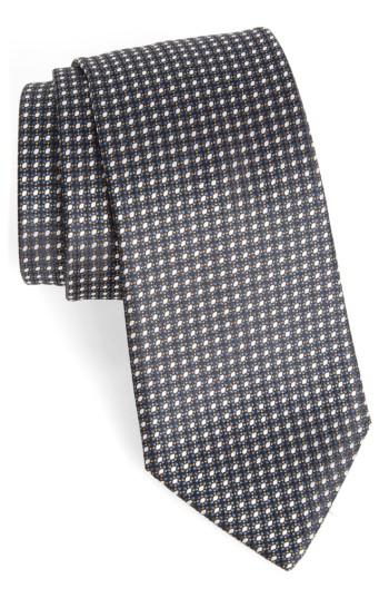 Men's Boss Geometric Silk Tie, Size - Brown