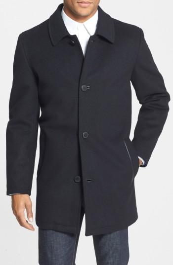 Men's Vince Camuto Water Repellent Wool Blend Car Coat - Black