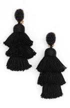 Women's Oscar De La Renta Tiered Tassel Drop Earrings