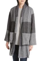 Women's Eileen Fisher Long Cotton Jacket, Size /x-small - Black