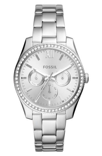 Women's Fossil Scarlette Multifunction Crystal Bracelet Watch, 38mm