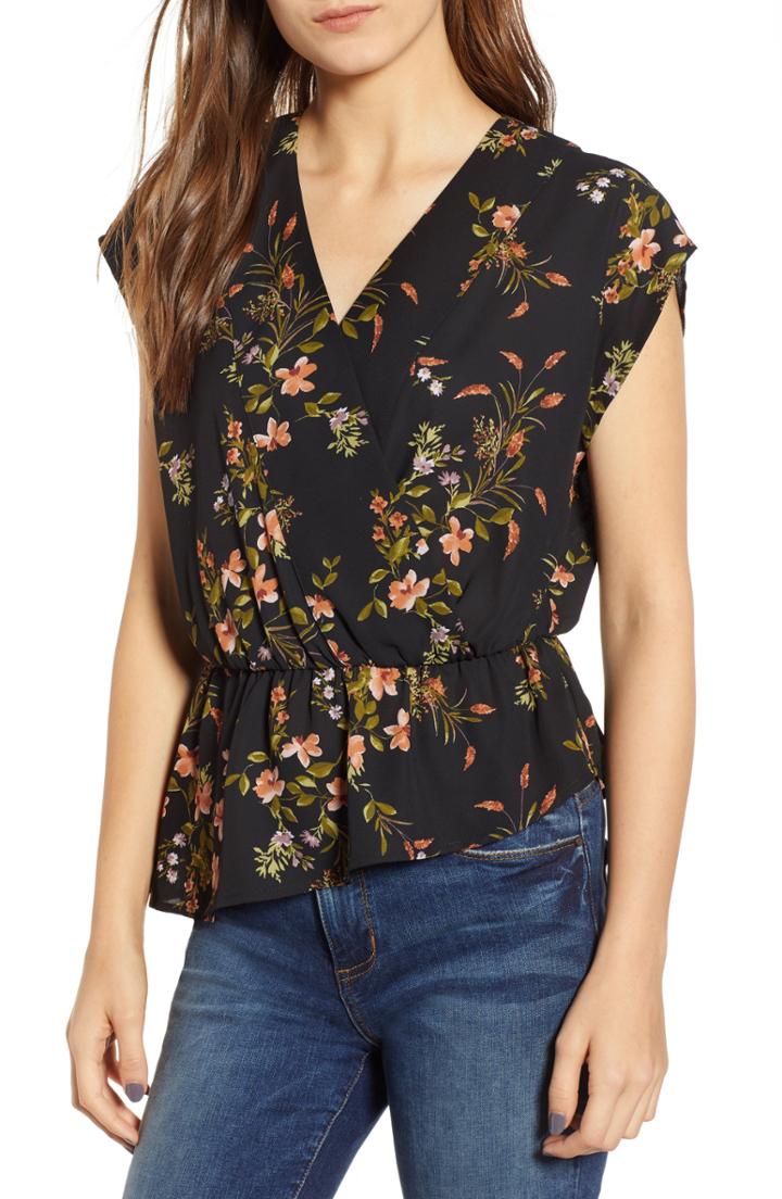 Women's Leith Wrap Style Blouse - Black