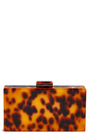 Like Dreams Pia Faux Tortoiseshell Box Clutch -