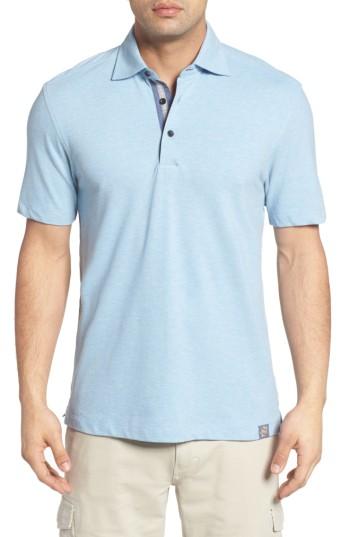 Men's Thaddeus Pierro Pique Polo - Blue