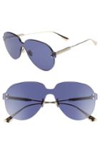 Women's Christian Dior Quake3 149mm Rimless Pilot Shield Sunglasses - Blue